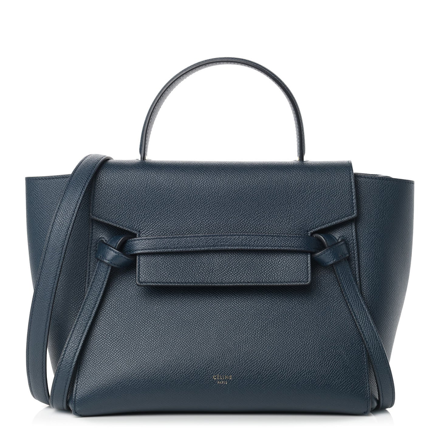 Baby Grained Calfskin Micro Belt Bag Abyss Blue