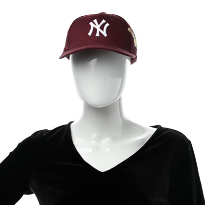 Gucci X MLB Cotton NY Yankees Baseball Hat 57-61 Lacquer 2 of 9