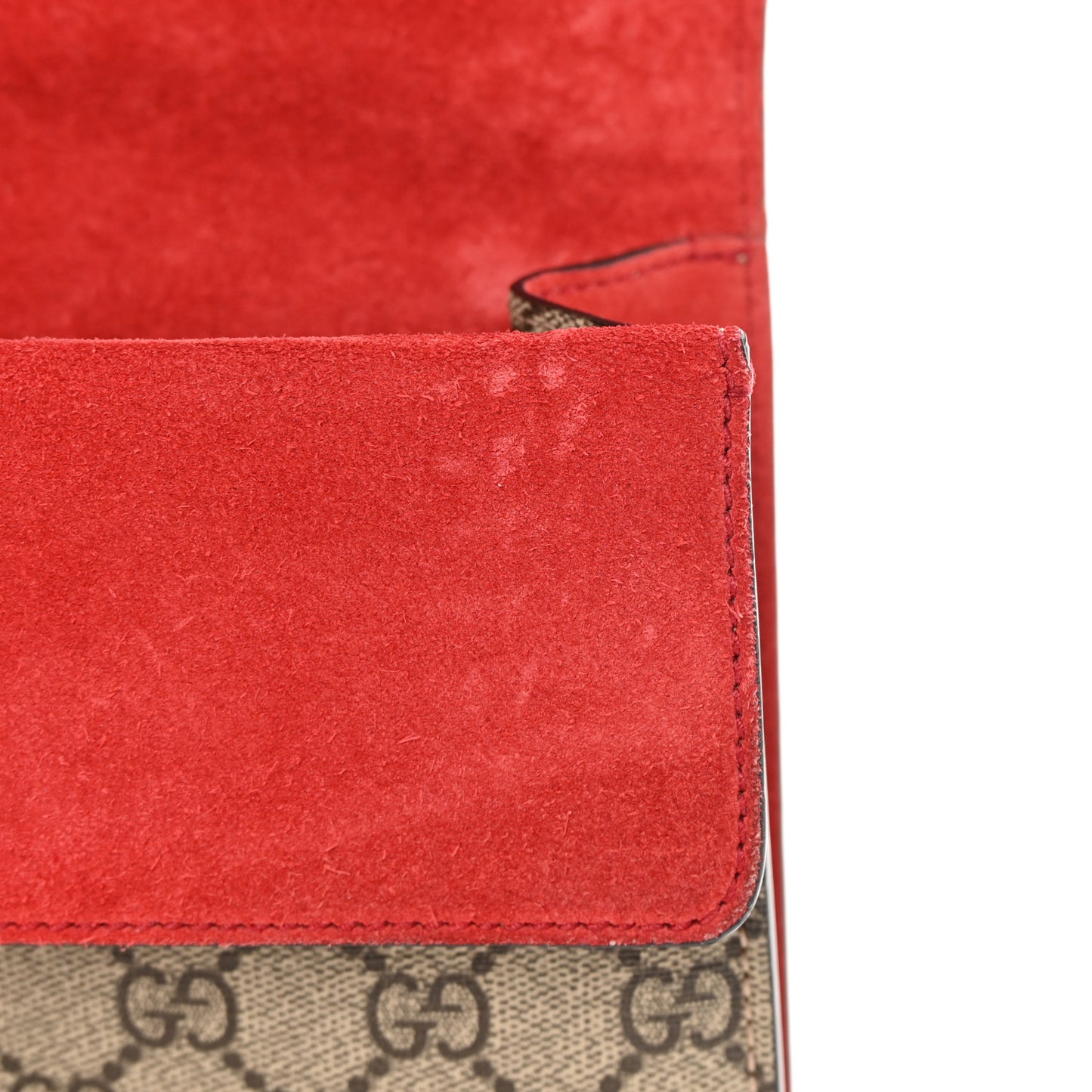 GG Supreme Monogram Mini Dionysus Shoulder Bag Hibiscus Red