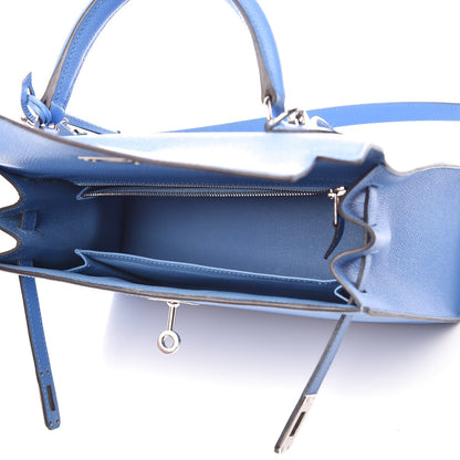 Hermes Epsom Kelly Sellier 25 Bleu Paradis 8 of 39