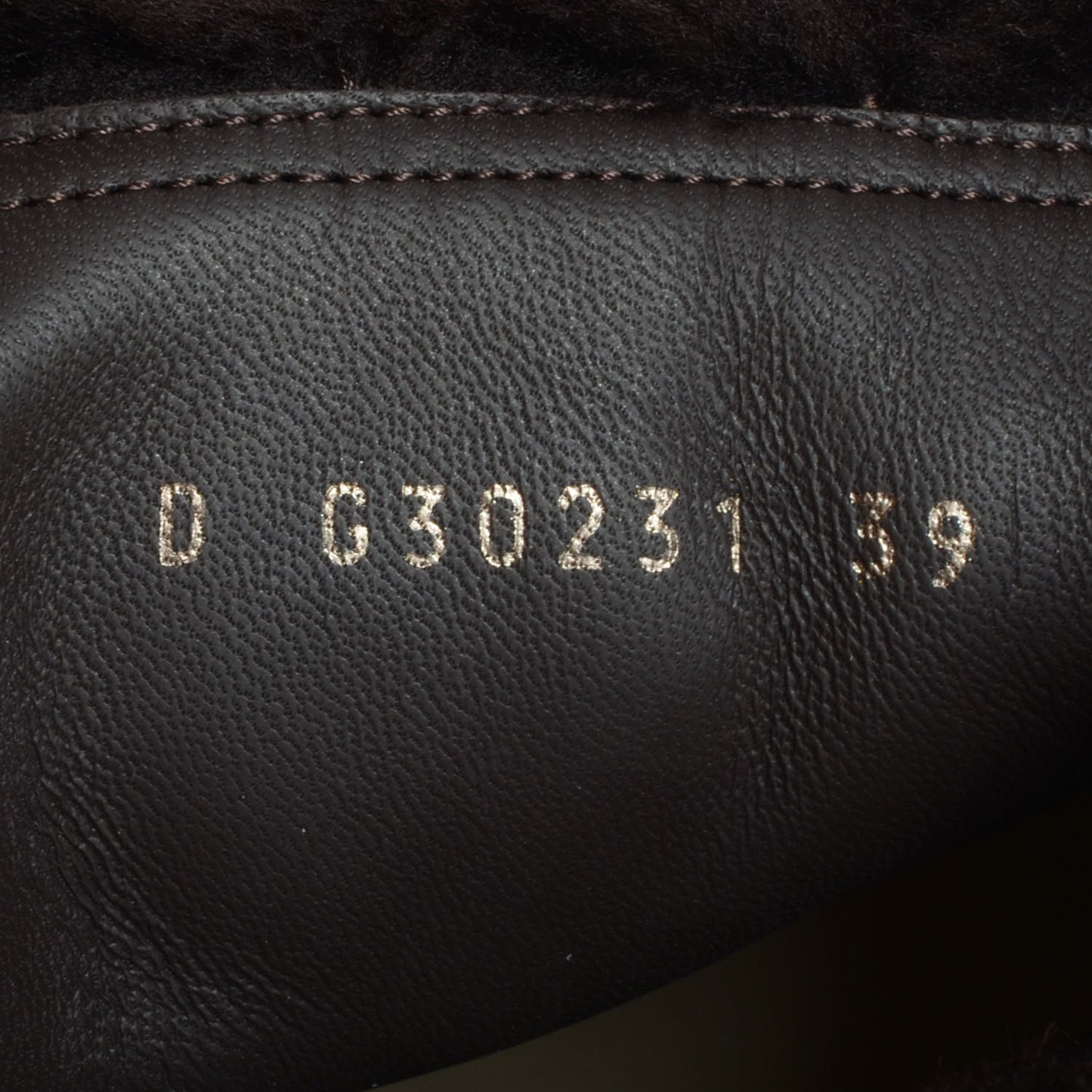 Quilted Shearling Low Boots Dark Brown 39