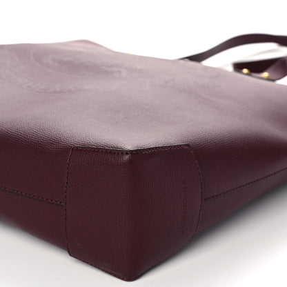 Burberry Calfskin Crest Embossed Large Tote Burgundy 6 of 13