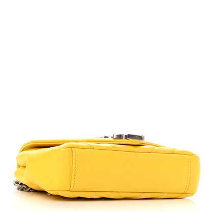 Saint Laurent Calfskin Matelasse Chevron Monogram Classic Baby Chain Bag Jaune 4 of 12