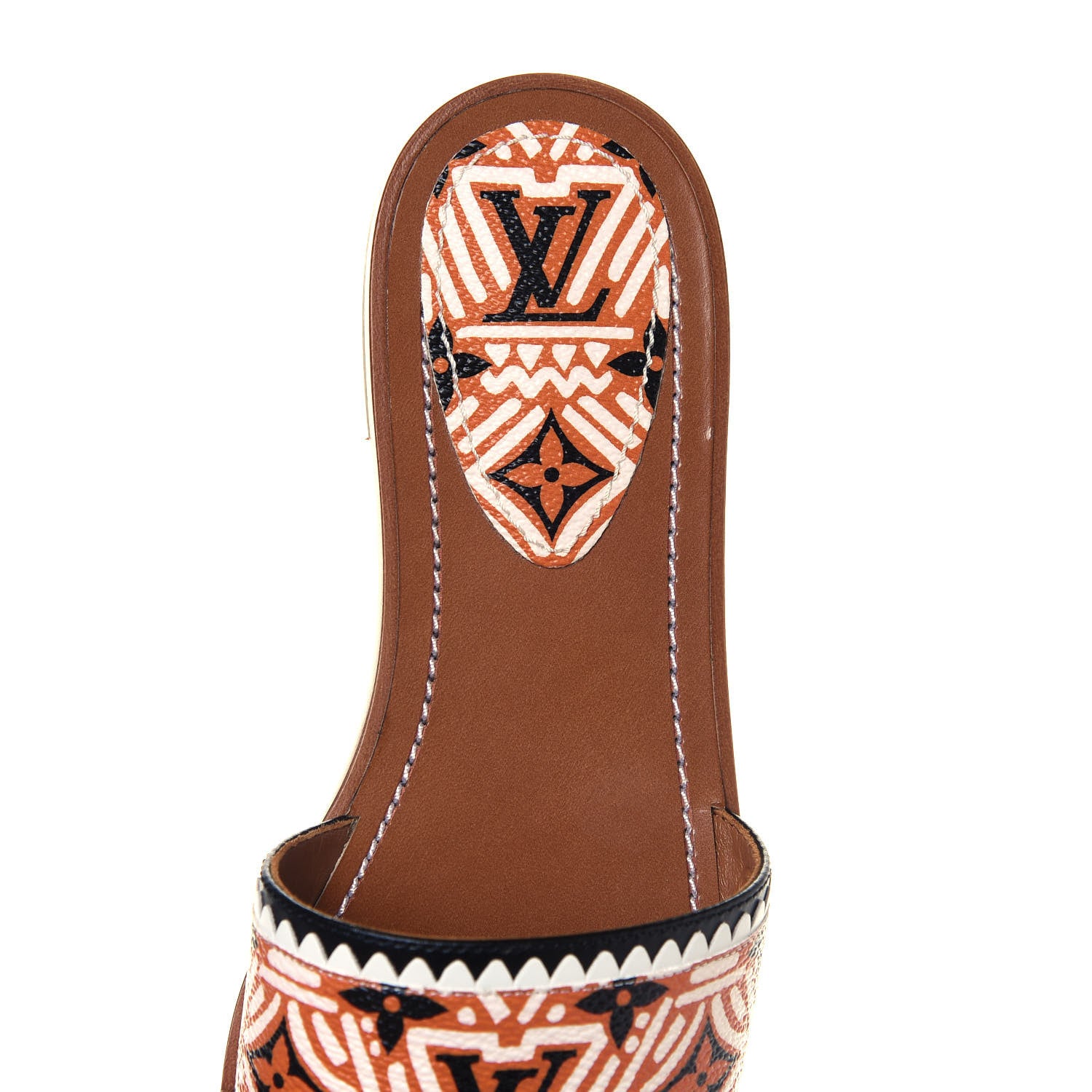 Louis Vuitton Monogram Crafty Lock It Flat Mule 36 Caramel 7 of 7