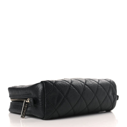 Chanel Aged Calfskin Quilted Cambon Cosmetic Case Black 4 of 9