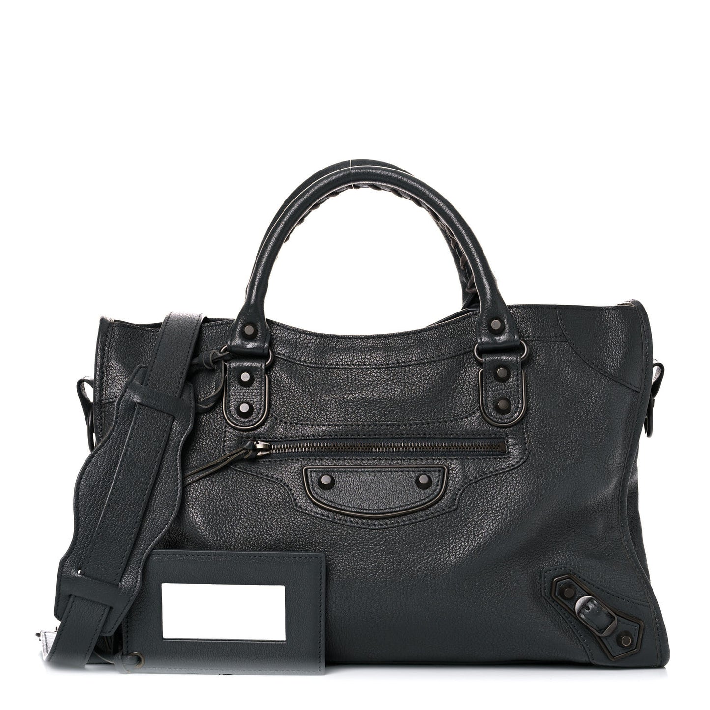 Chevre Classic Hardware Metallic Edge City Gris Fossile
