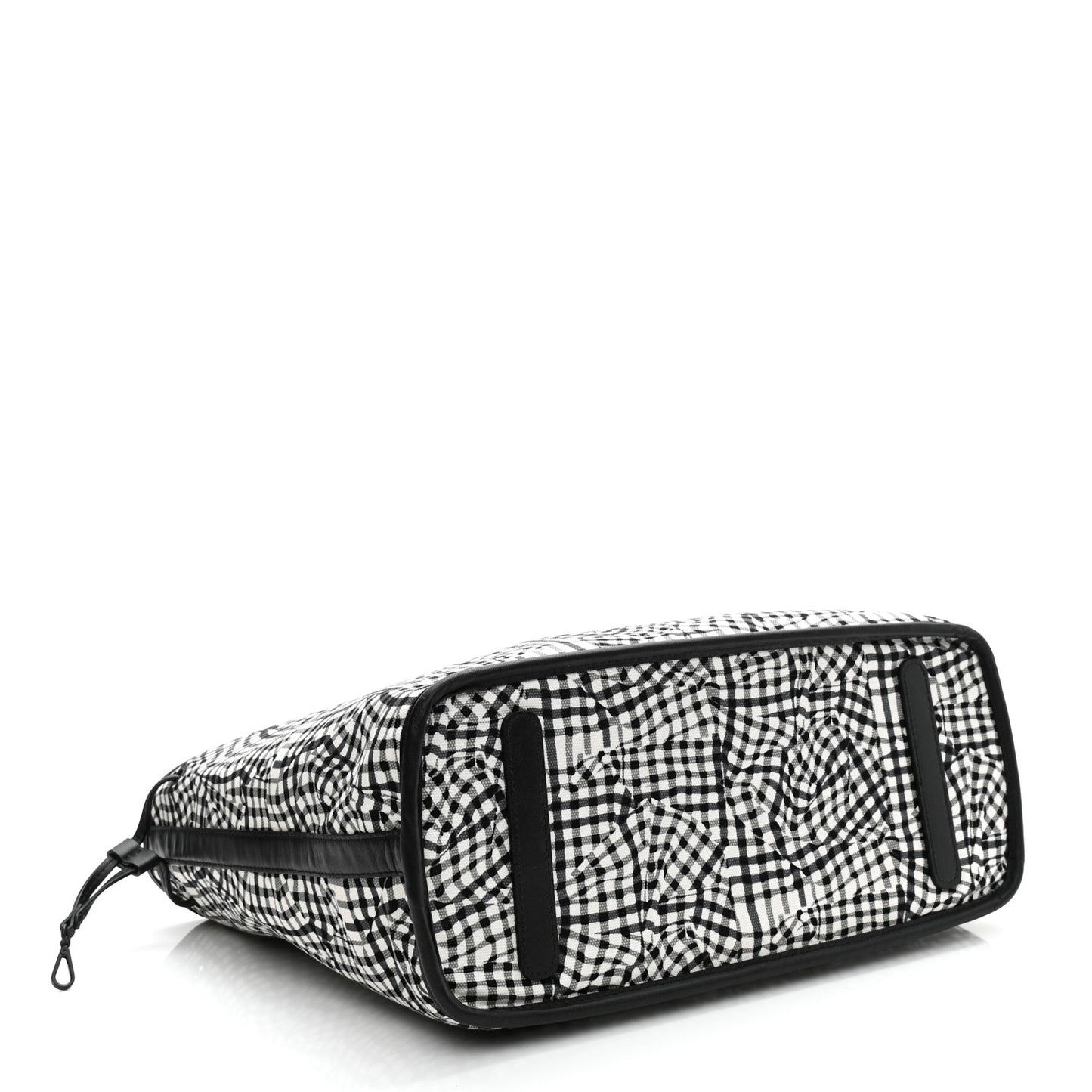 Visetos Calfskin Motif Rombi Lion Printed Reversible Shopper Tote White