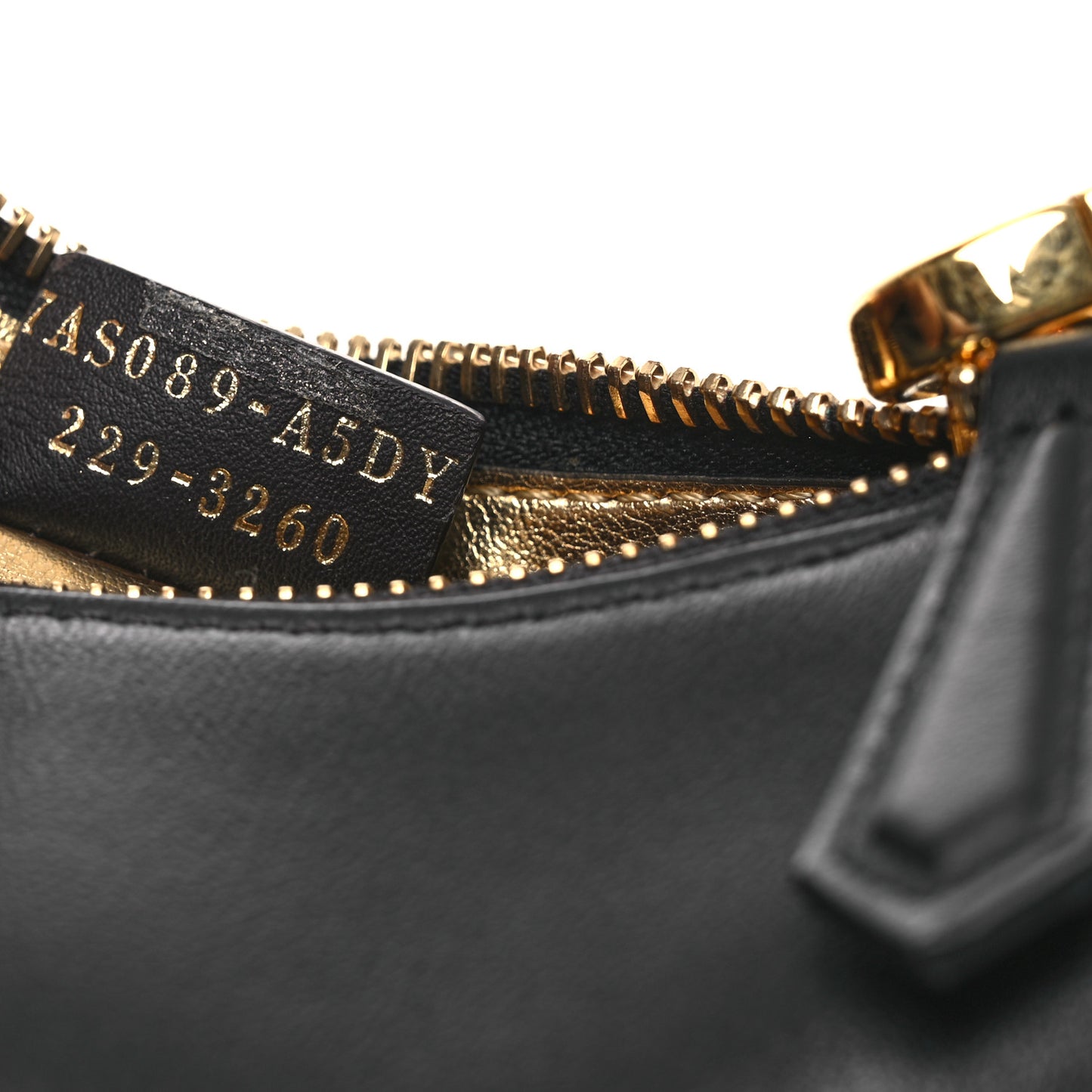 Vitello Grace Matte Nano Fendigraphy Hobo Charm Black