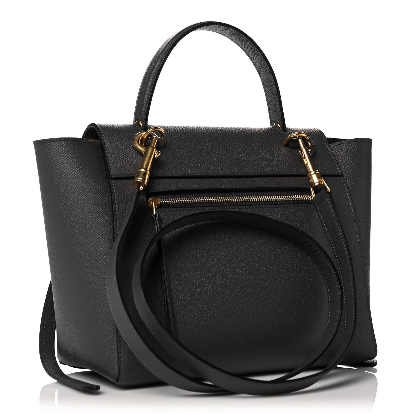 Baby Grained Calfskin Micro Belt Bag Grey