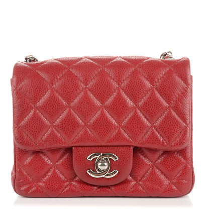 Chanel Caviar Quilted Mini Square Flap Red 1 of 7
