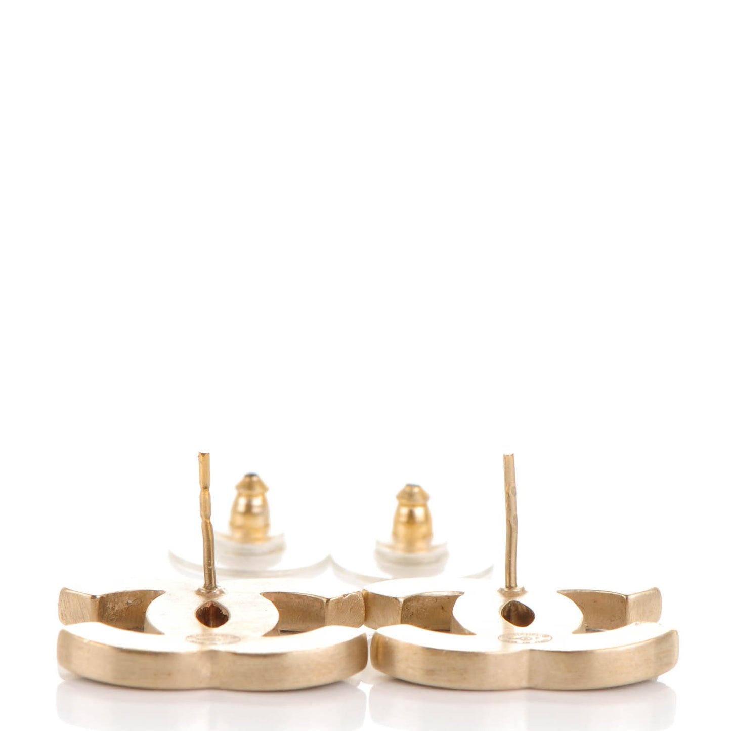 Lambskin CC Earrings Black
