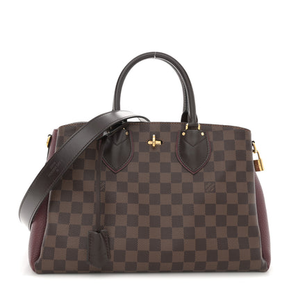 Louis Vuitton Cuir Taurillon Damier Ebene Normandy Bordeaux 1 of 12