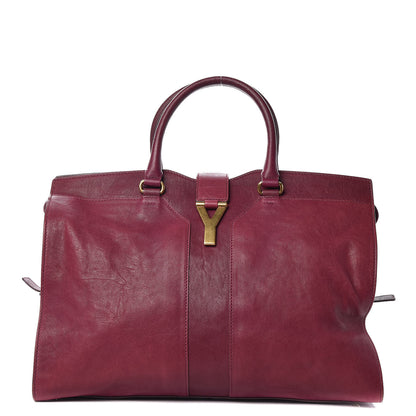 Saint Laurent Sheepskin Large Cabas ChYc Black Cherry 1 of 15