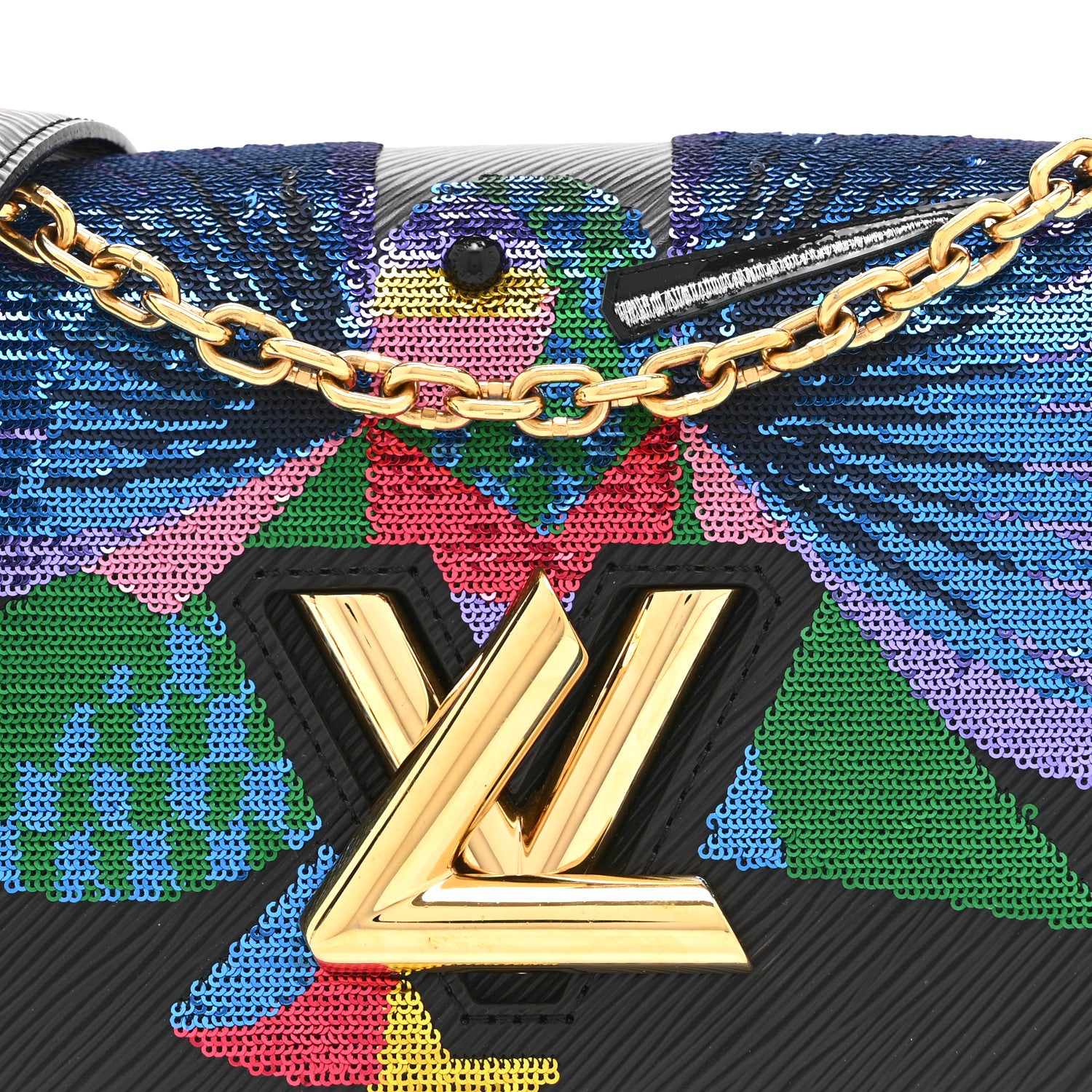 Louis Vuitton Epi Sequin Bird Twist Shoulder Bag MM Black 8 of 10