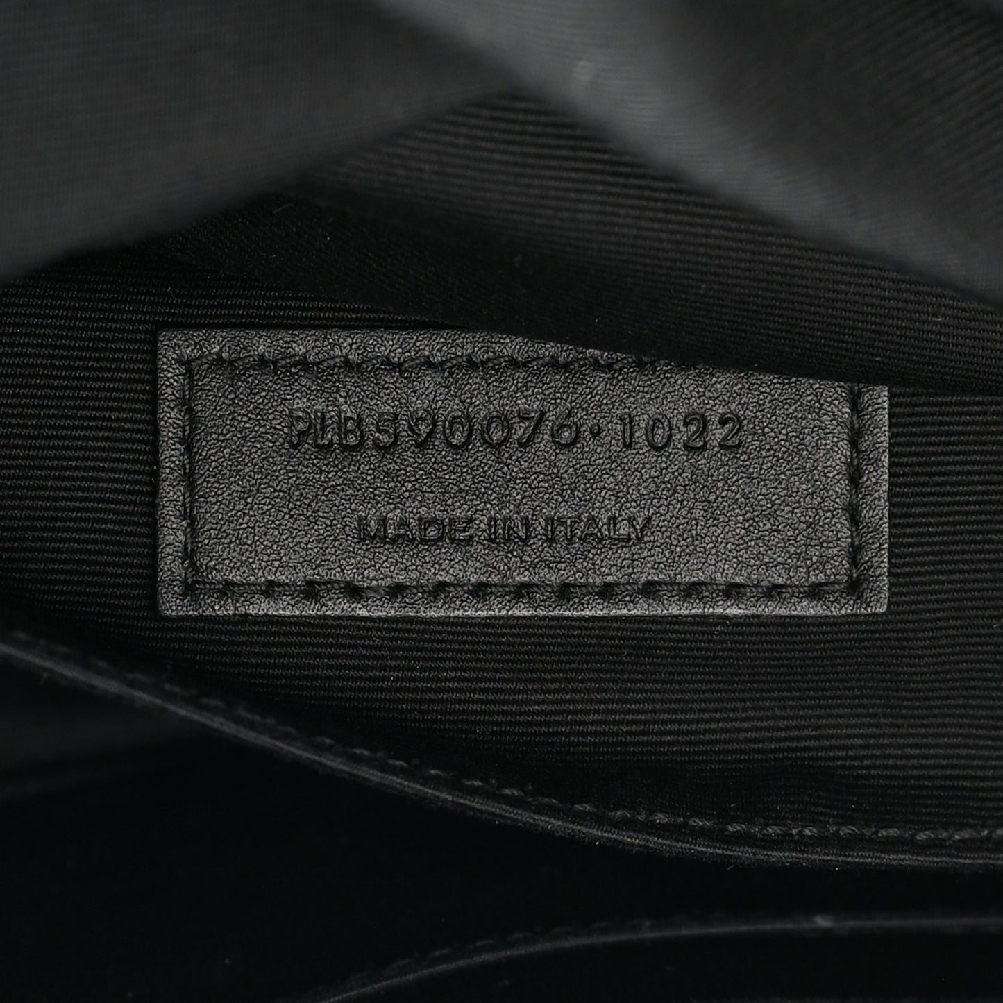Calfskin Crocodile Embossed Monogram Belt Bag Black
