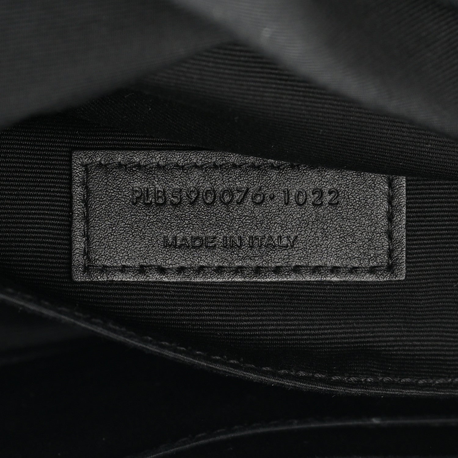 Saint Laurent Calfskin Crocodile Embossed Monogram Belt Bag Black 7 of 13