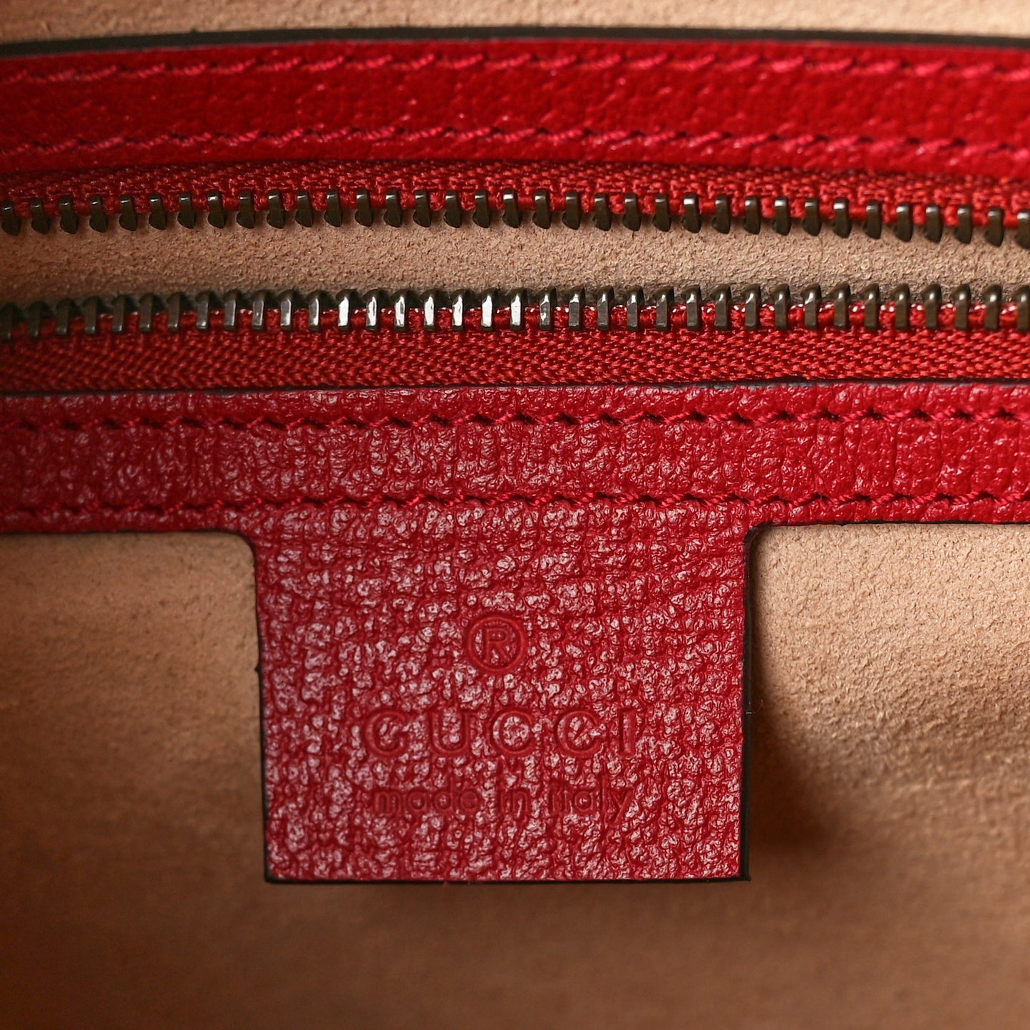 GG Supreme Monogram Small Queen Margaret Top Handle Bag Red