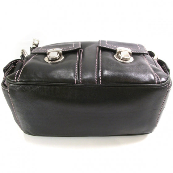 Leather Multipocket Hobo Black