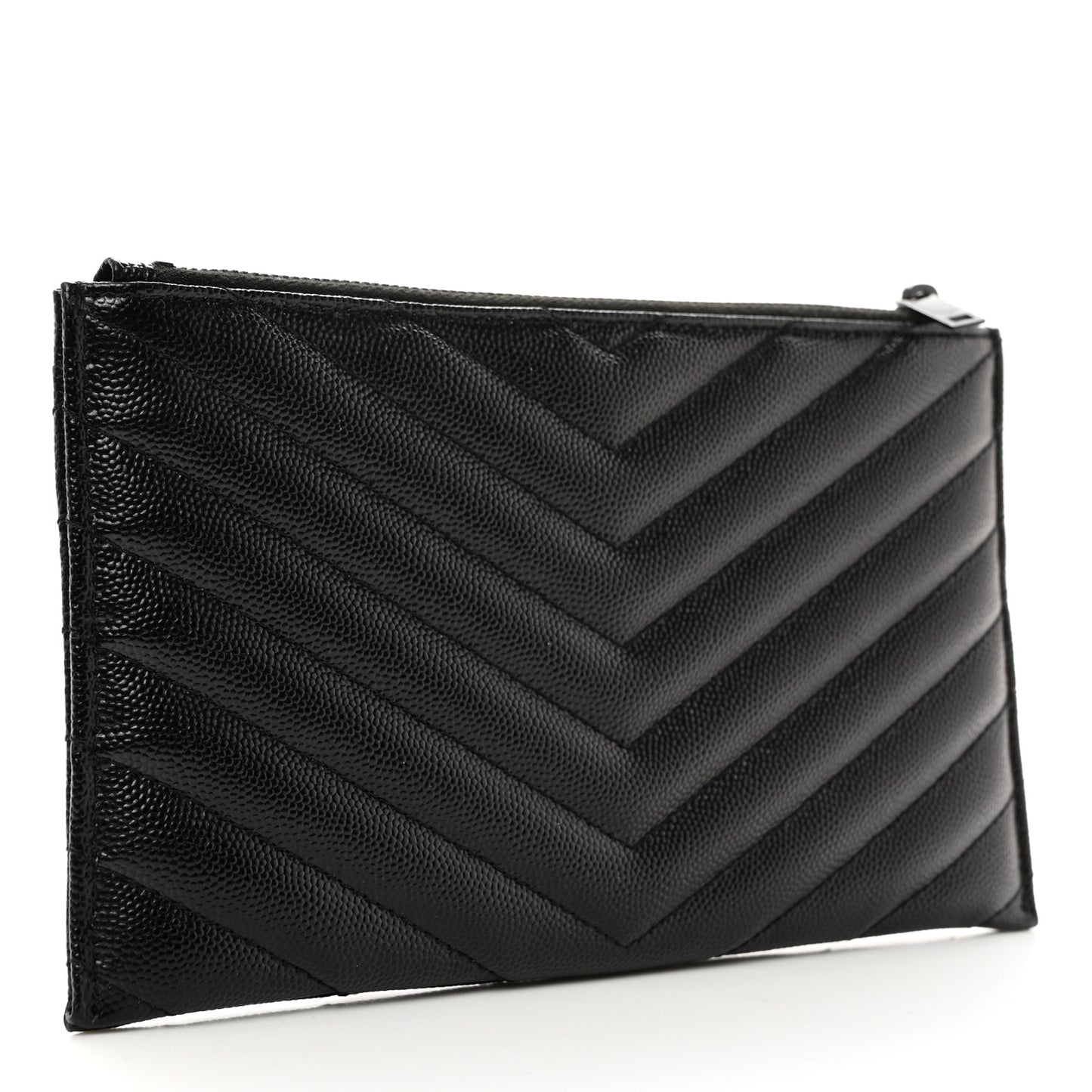 Grain De Poudre Chevron Monogram Bill Pouch Black