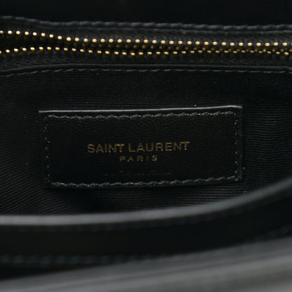 Saint Laurent Calfskin Y Quilted Monogram Toy Loulou Crossbody Bag Black 7 of 11
