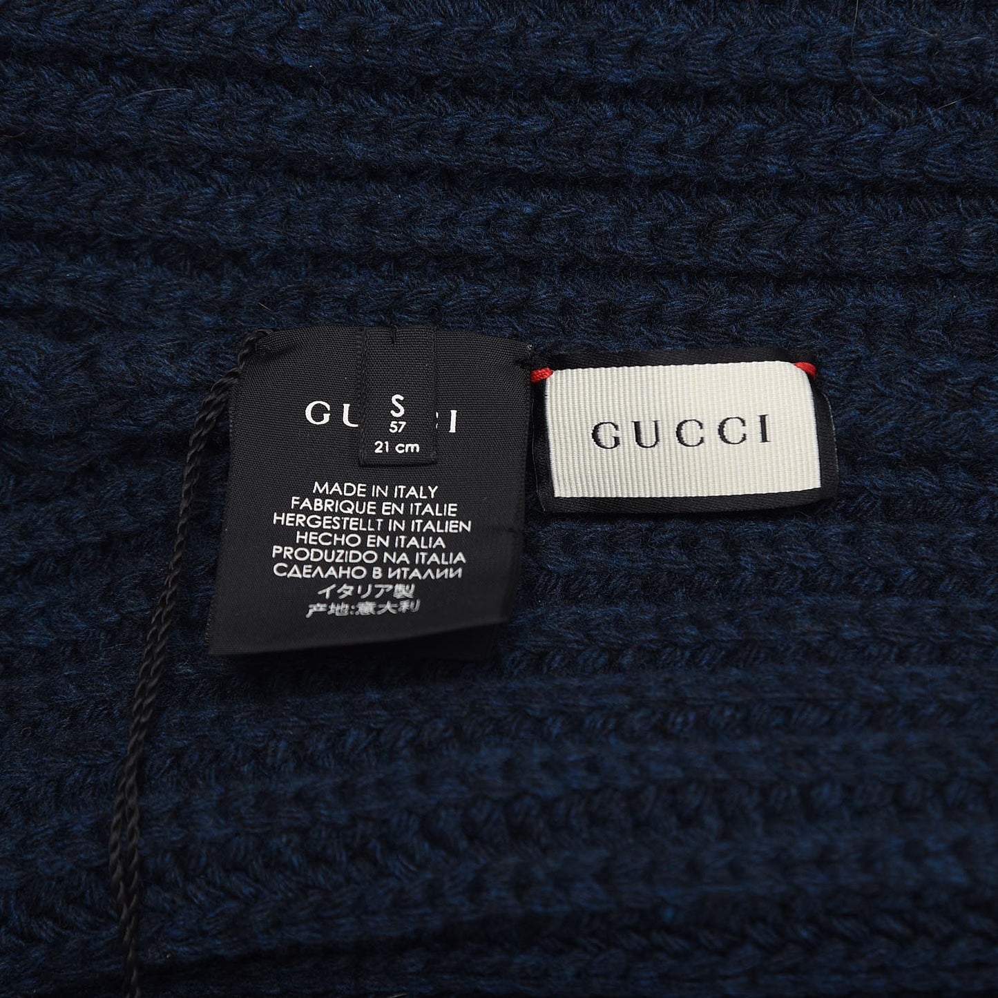 Wool Knit Cusco Insect Embroidered Beanie Hat S Navy