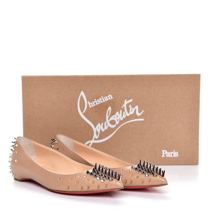 Christian Louboutin Nappa Goldoflat Spikes Flats 35.5 Nude 8 of 8