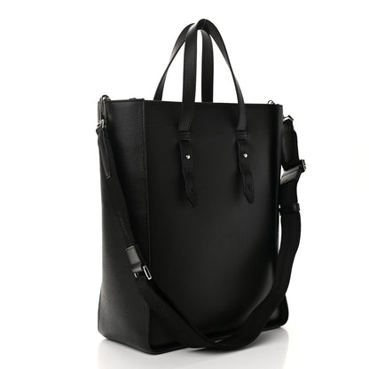 Christian Dior Grained Calfskin Saddle Tote Black 2 of 13