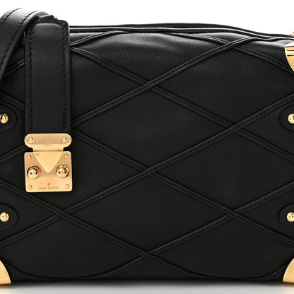 Louis Vuitton Lambskin Malletage Side Trunk PM Black 7 of 9