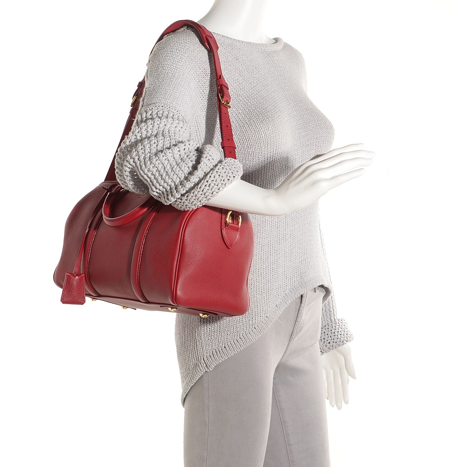Louis Vuitton Veau Cachemire SC Bag PM Cherry 2 of 6