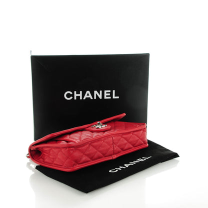 Chanel Caviar Quilted Medium French Riviera Flap Red 4 of 8