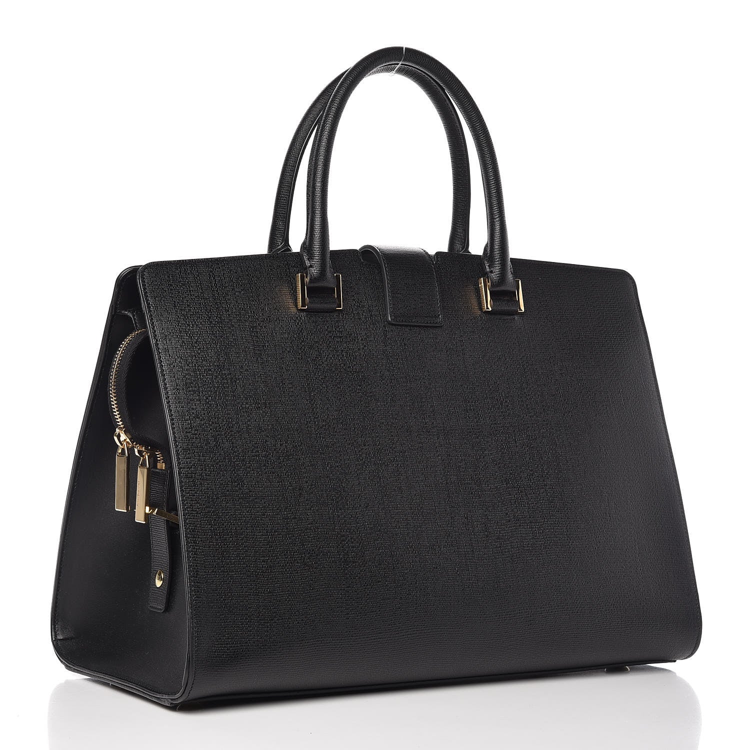 Saint Laurent Textured Calfskin Medium Classic Y Cabas Black 3 of 9