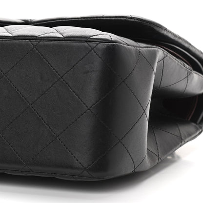 Chanel Lambskin Quilted Jumbo Double Flap Black 9 of 13