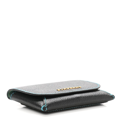 Burberry Soft Grain Calfskin Haymarket Check Mayfield Card Case Black 5 of 7