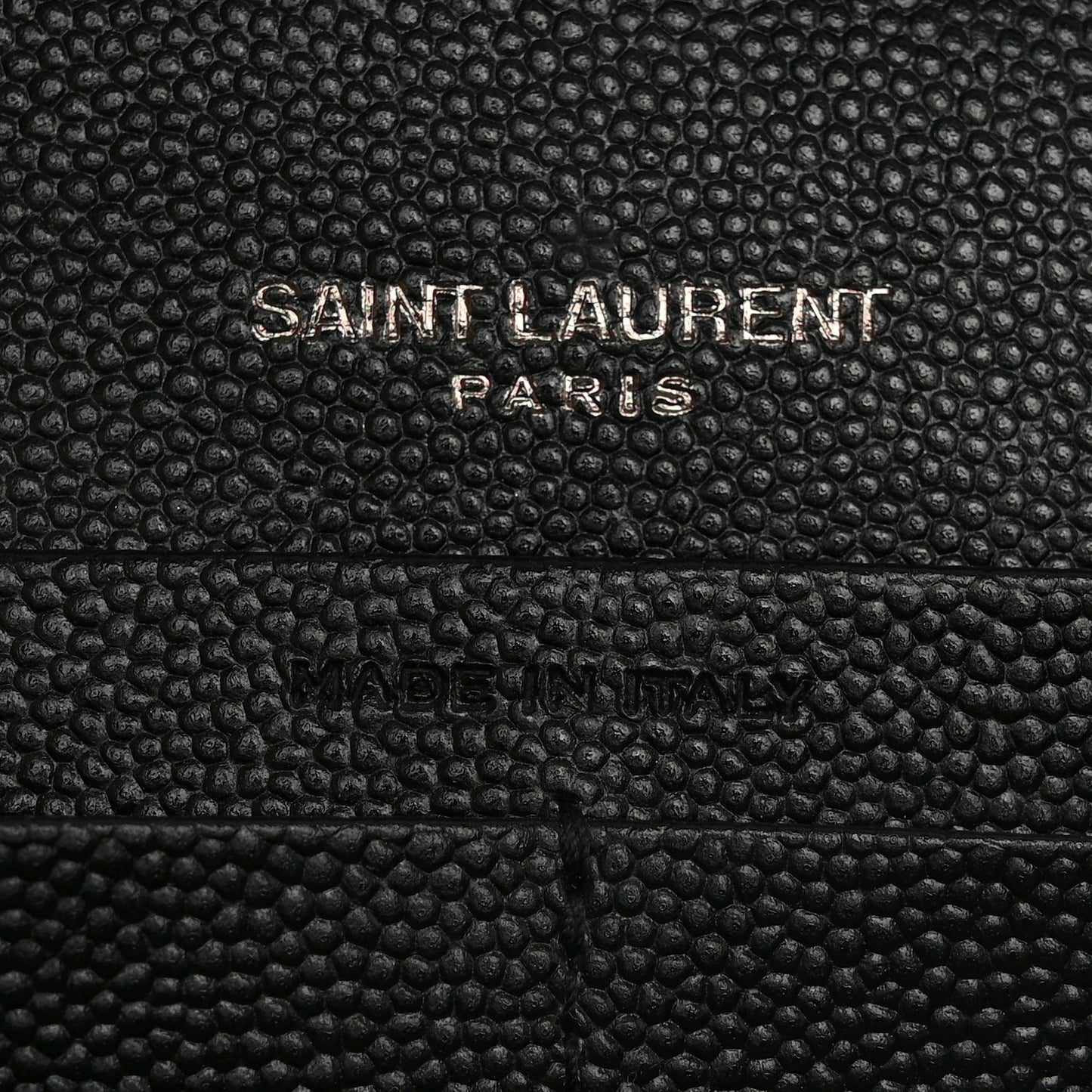 Grain De Poudre Matelasse Chevron Monogram Monochrome Chain Wallet Black
