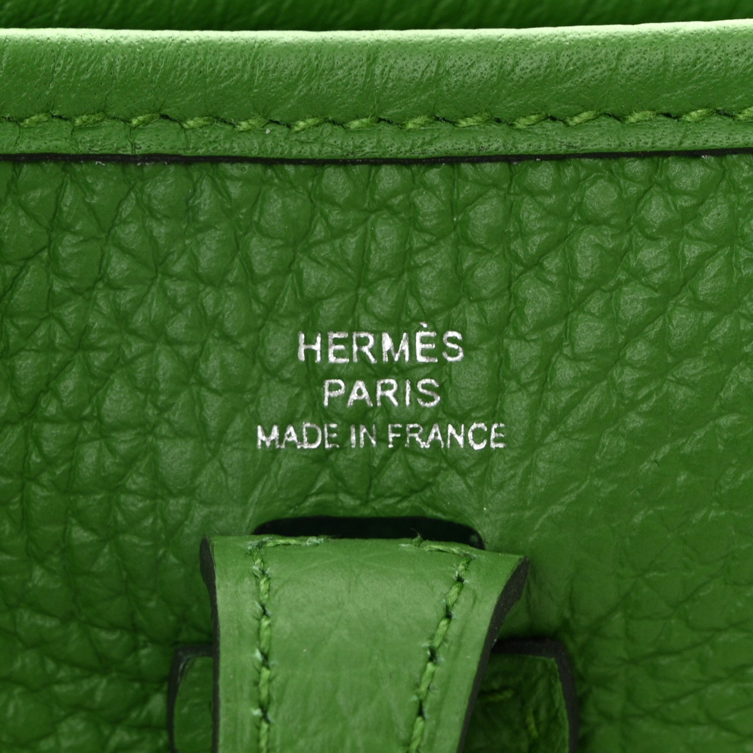 Hermes Taurillon Clemence Amazone Evelyne TPM Vert Yucca 6 of 11