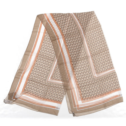 Burberry Silk Chiffon Unicorn Print Oblong Scarf Archive Beige 2 of 4