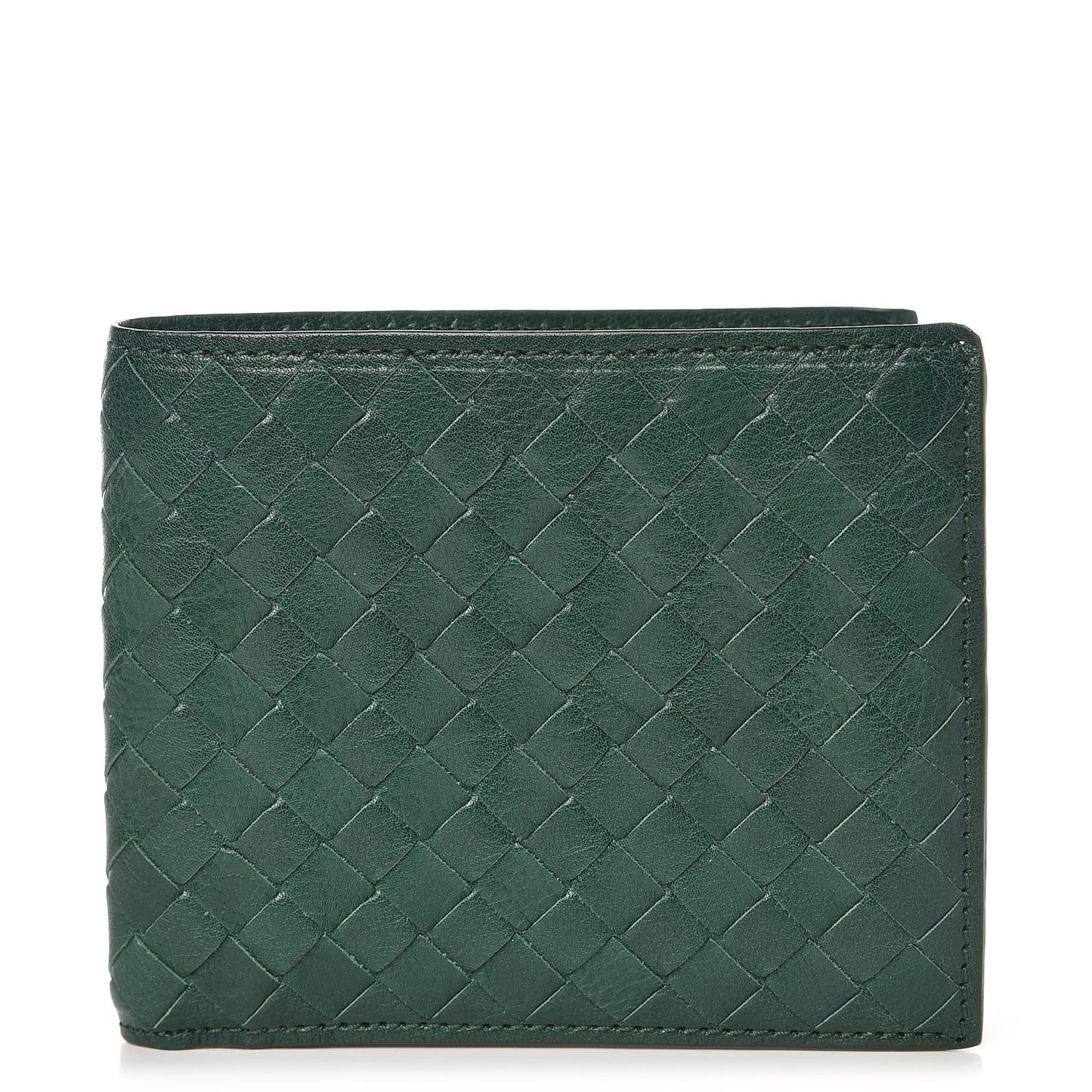 Nappa Intrecciato Bi-Fold Wallet Thyme