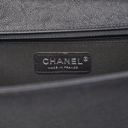 Chanel Metallic Caviar Quilted New Medium Boy Flap Grey 5 of 9