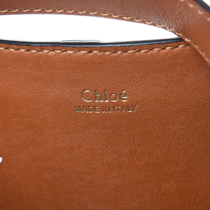 Chloe Calfskin Medium Gala Cross-Stitch Bucket Bag Caramel 8 of 9