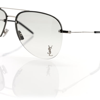 Saint Laurent Aviator Classic 11 Sunglasses Silver 5 of 10
