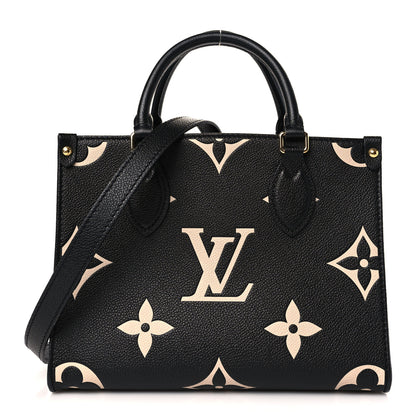 Louis Vuitton Empreinte Monogram Giant Onthego PM Black Beige 1 of 9