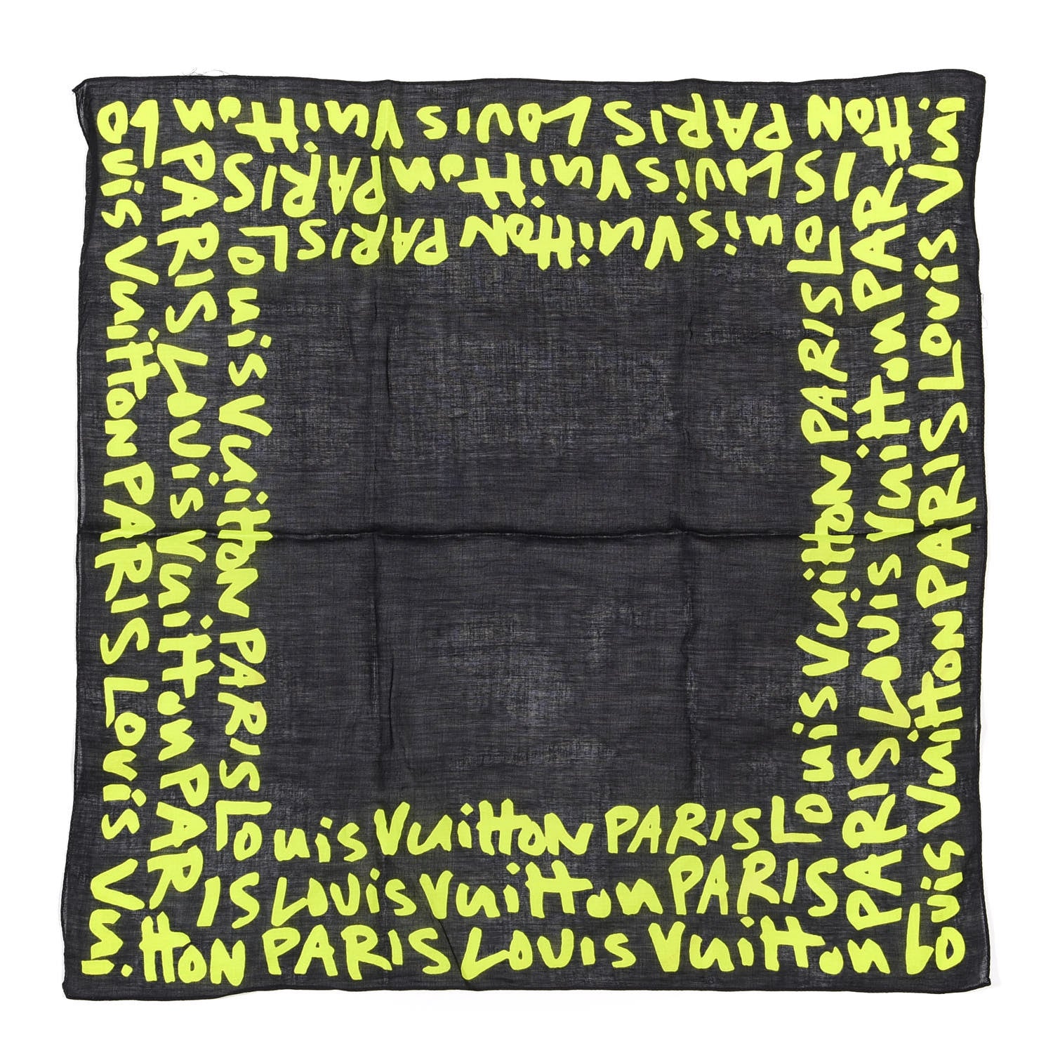 Louis Vuitton Cotton Graffiti Bandana Green 1 of 3