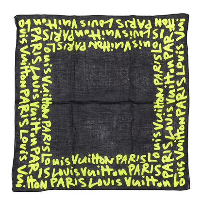 Louis Vuitton Cotton Graffiti Bandana Green 1 of 3