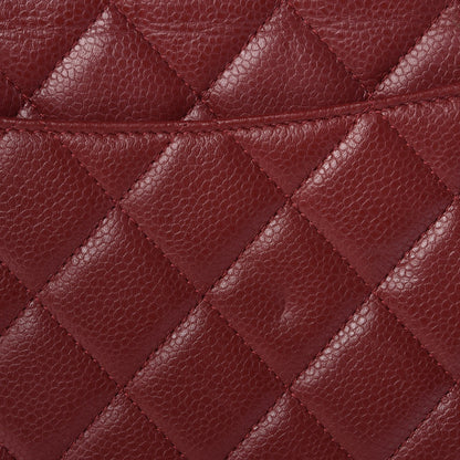 Chanel Caviar Quilted Jumbo Double Flap Burgundy 11 of 13