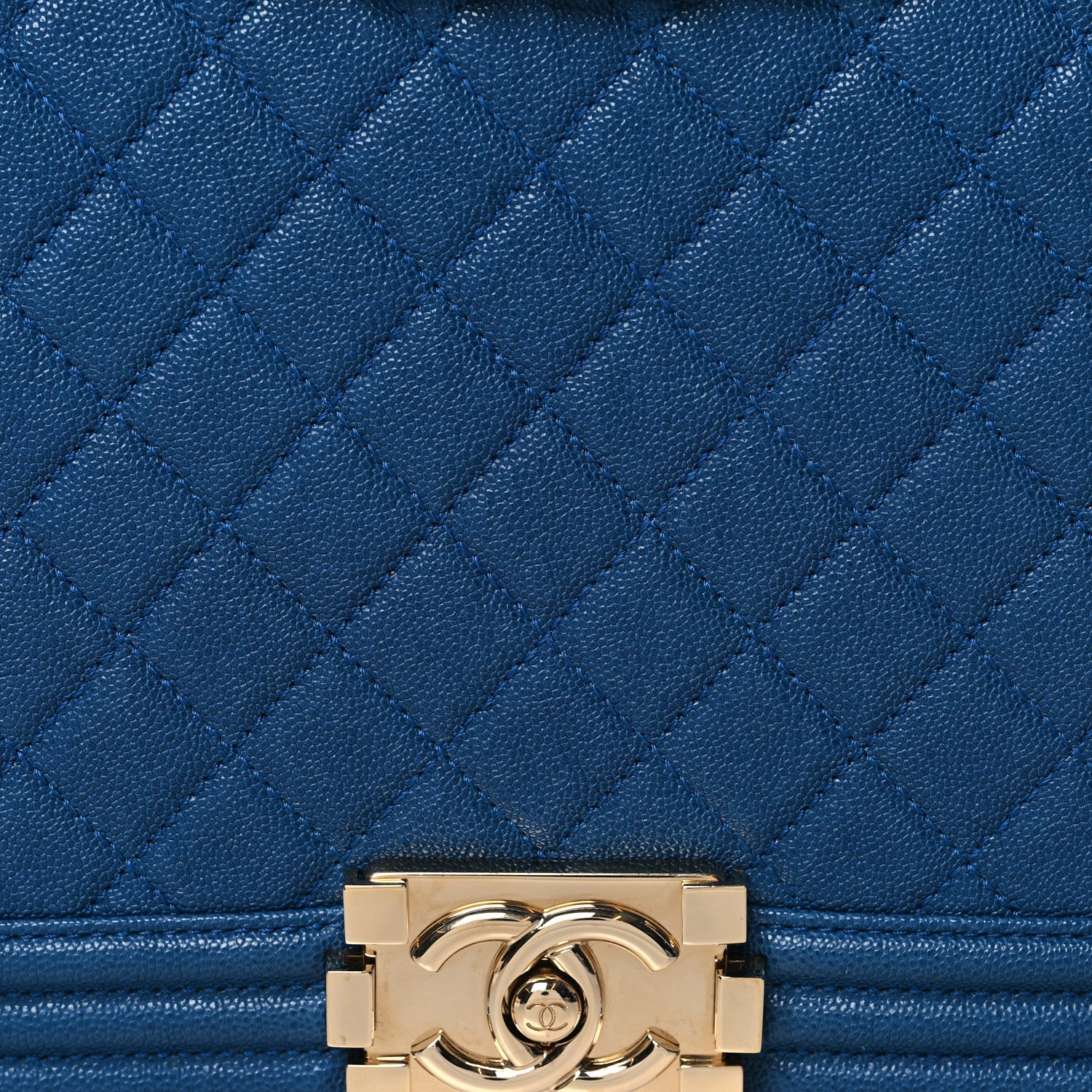 Chanel Caviar Quilted New Medium Boy Flap Blue 8 of 10