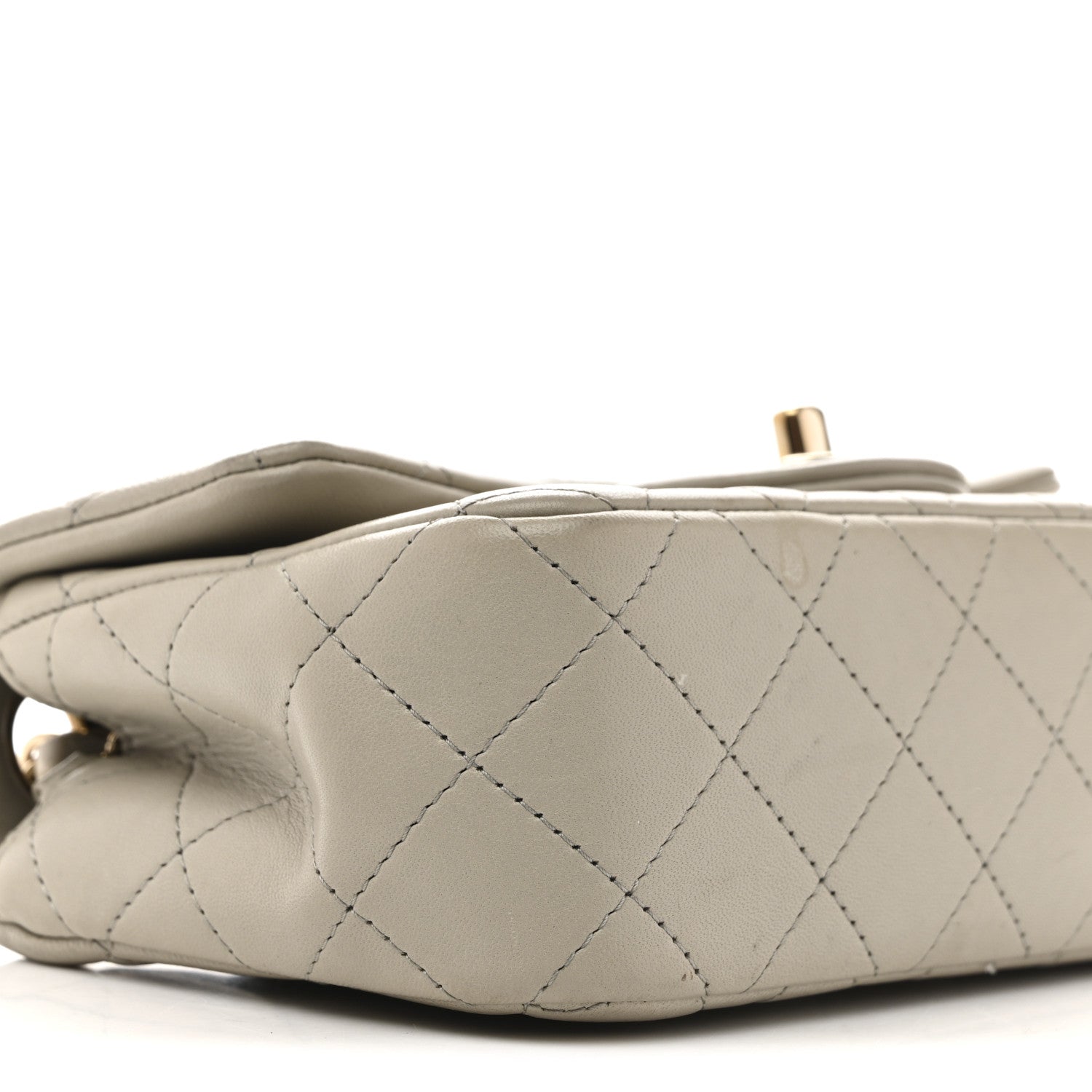 Chanel Lambskin Quilted Mini Rectangular Flap Grey 9 of 13