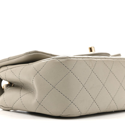 Chanel Lambskin Quilted Mini Rectangular Flap Grey 9 of 13