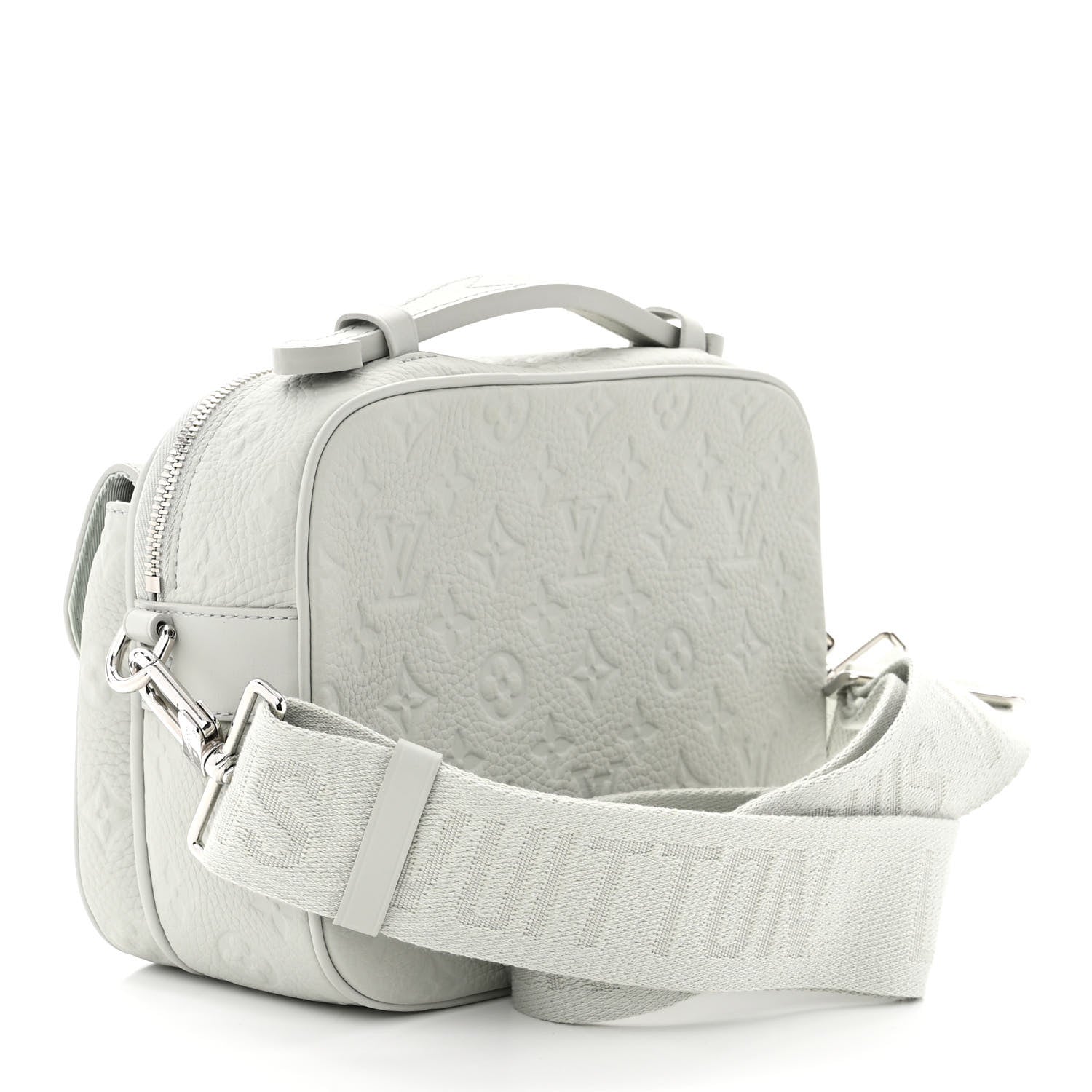 Louis Vuitton Taurillon Monogram S Lock Messenger Mineral Gray 3 of 9
