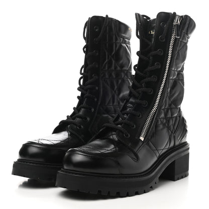 Christian Dior Calfskin Cannage D-Leader Ankle Boots 40.5 Black 3 of 8