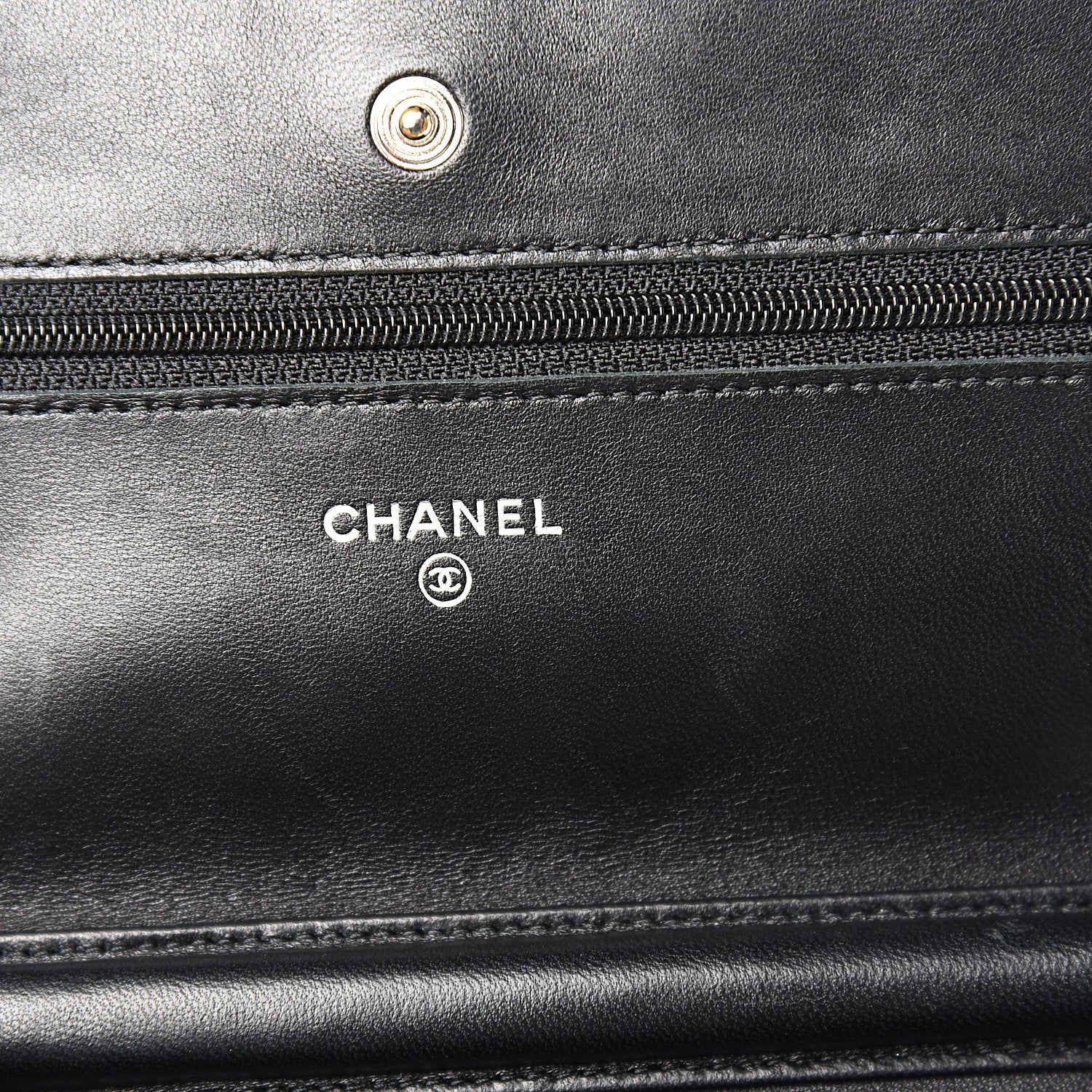 Chanel Lambskin Quilted Wallet On Chain WOC Black 5 of 10